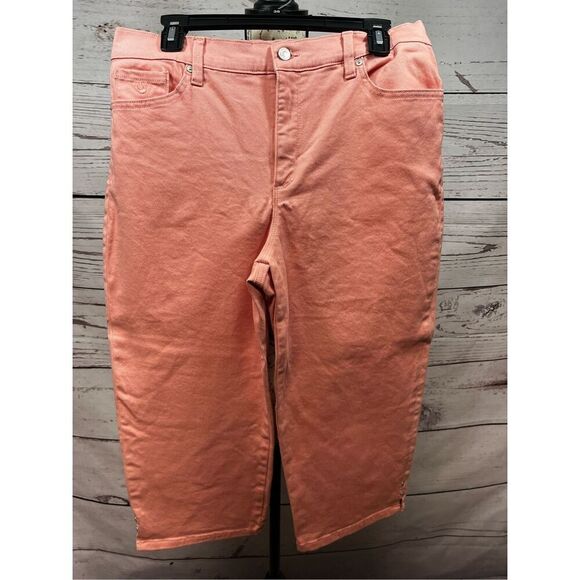 Gloria Vanderbilt juniors peach colored cropped jeans size‎ 10 - 3183 - Picture 1 of 5